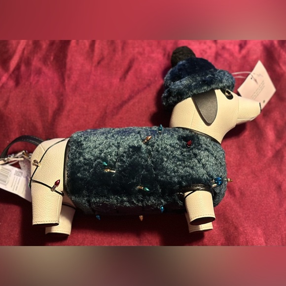 NWT Kate Spade Claude Dachshund Dog Crossbody Bag, Peacock Sapphire - Picture 3 of 9